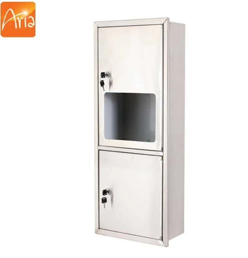 ست جا دستمالی و مخزن زباله توکار J6 - استیل